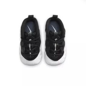 New Nike Penny Lil' Posite One Crib White/Metallic Silver/Black Baby Shoes